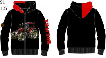 Traktor Sweatjacke schwarz