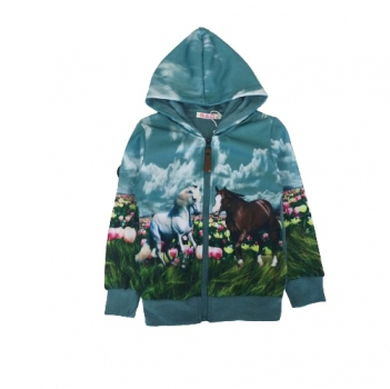 Pferde Sweatjacke mint