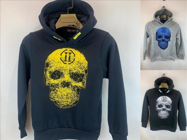 Kapuzenhoodie mit Totenkopf